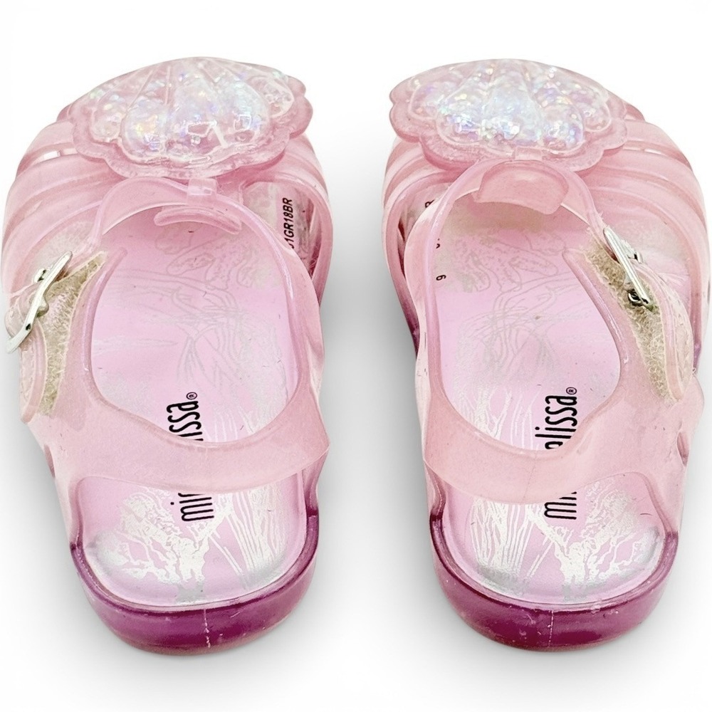 Mini Melissa Aranha XII Shell Sandals Toddler 6 Pink Mermaidcore Fairycore Jelly - Picture 5 of 9